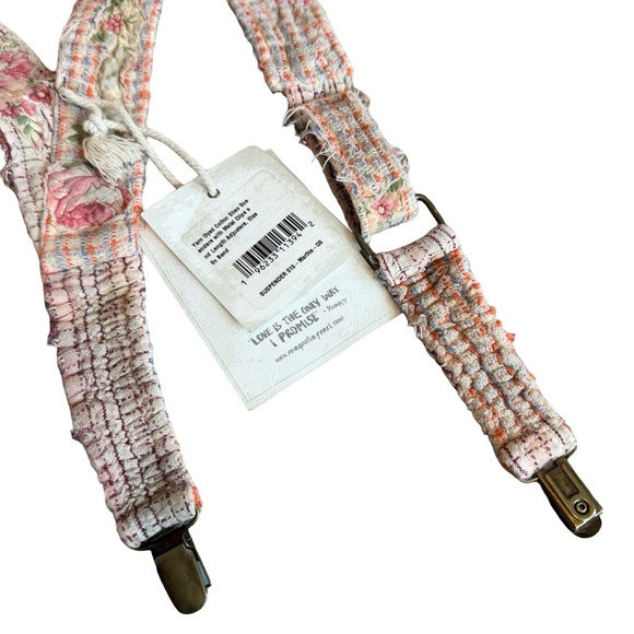 Magnolia Pearl Shea Suspenders Martha Floral Print Metal Hook One Size NWT NEW - Picture 4 of 9